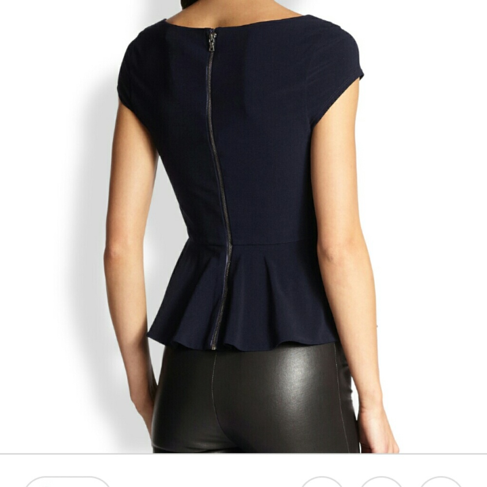 Alice + Olivia Ella peplum top silver - Picture 2 of 8